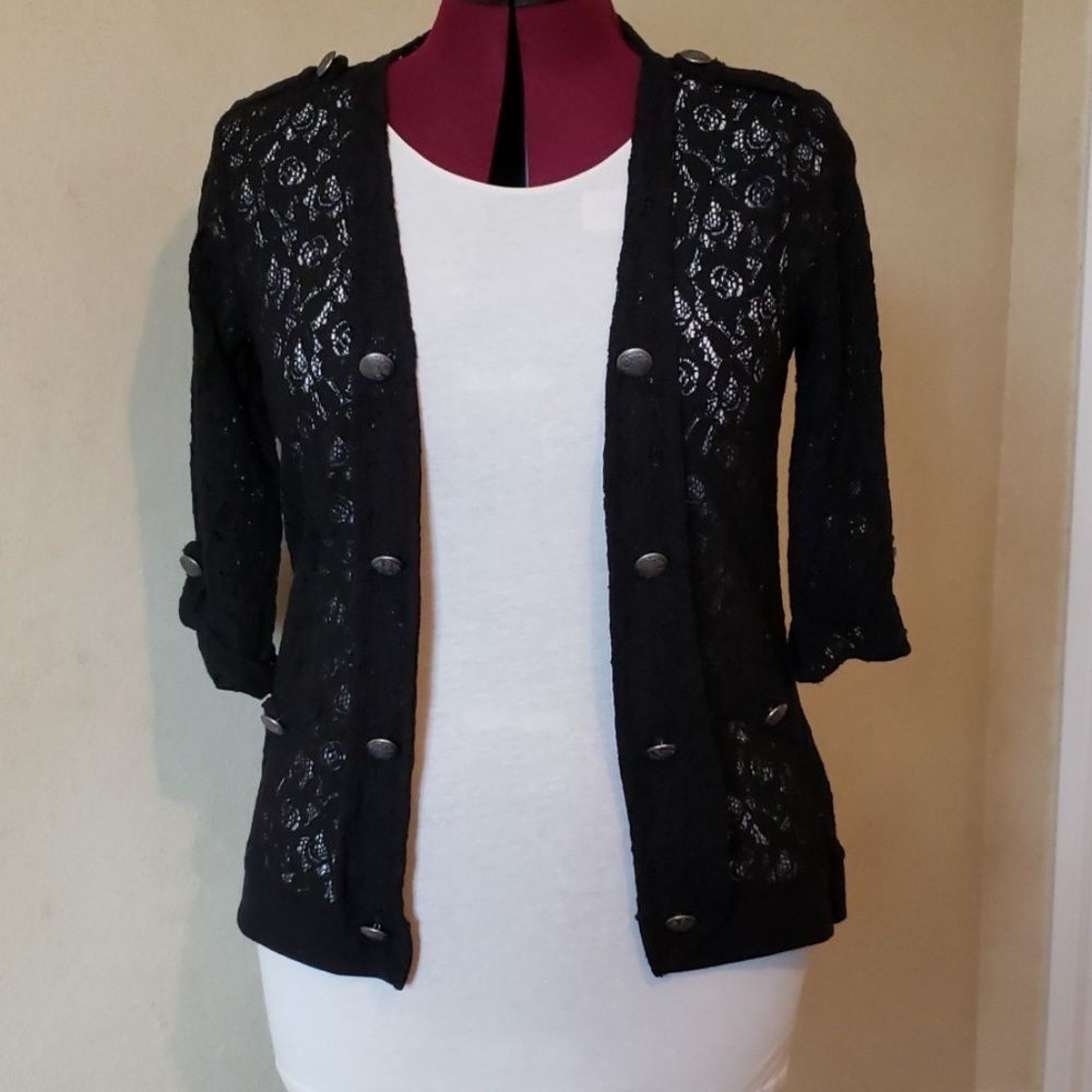 Vanity Black Lace Cardigan/jacket